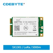 Sx1301 27dbm 868mhz lorawan porta maneira 5km spi relação transceptor sem fio para o desenvolvimento secundário E106-868G27P cdebyte
