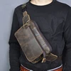 New Quality Leather men Casual Fashion Travel Waist Belt Bag Chest Pack Sling Bag Design 8