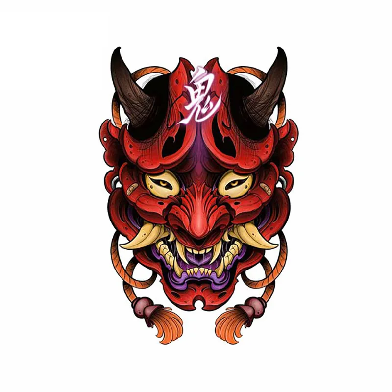 

Personality for Samurai Hannya Mask Car Sticker on Motorcycle Laptop Decorative Accessories Vinyl Decal,13CM*13CM