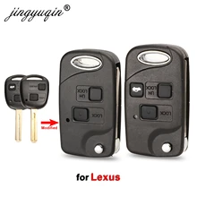 3 Buttons Modified Flip Remote Key Shell for Lexus RX300 LS400 LS430 ES330 SC430 IS300 LX470 RX330 RX350 GS300 + Button Pad