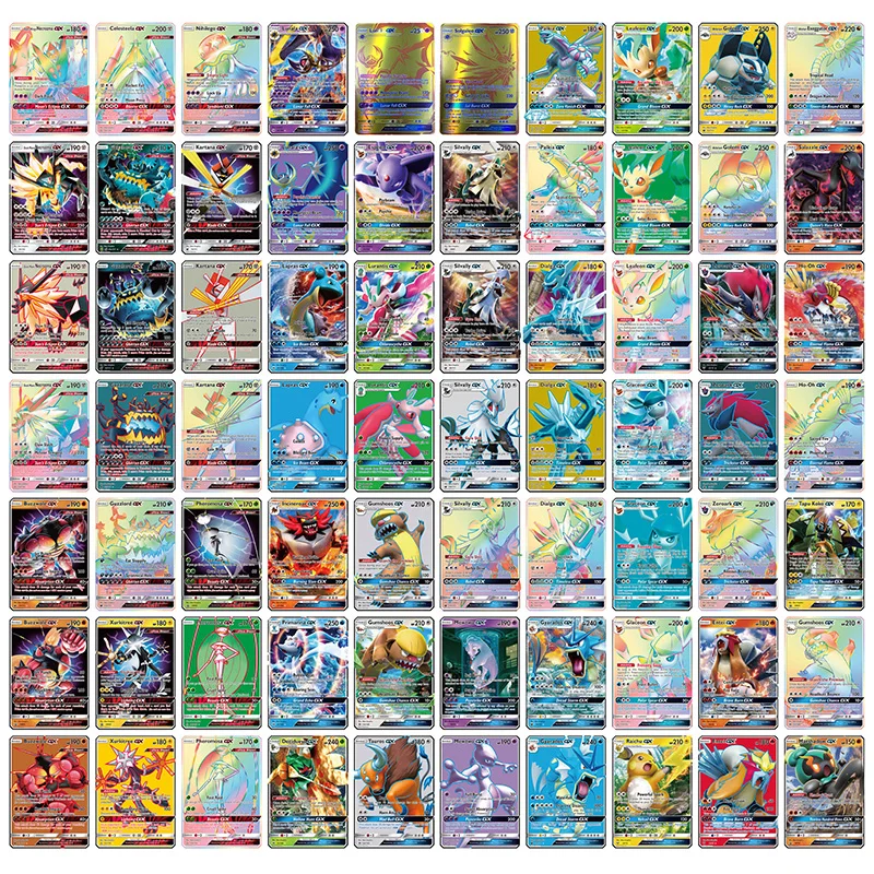 300 шт. Мега 20 60 100 GX Shining Card Battle Carte Trading Pokemon Cards Vmax Tag Team Kaarten Game Pokemons Kids