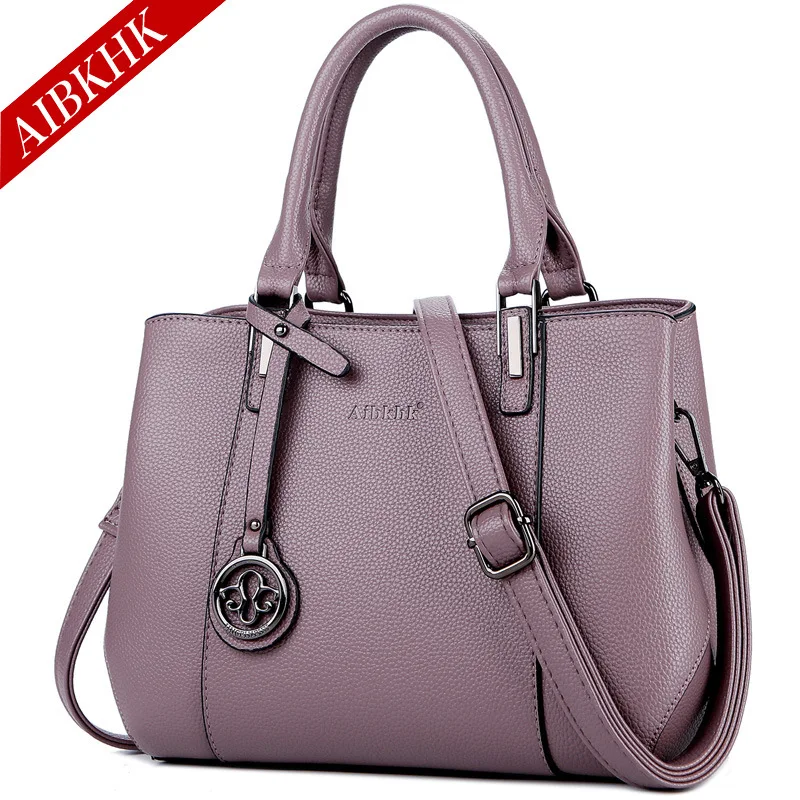 Роскошные брендовые сумки из натуральной кожи, повседневные сумки через плечо для женщин, модные женские сумки через плечо, сумка-мессенджер - Цвет: S9196-Purple