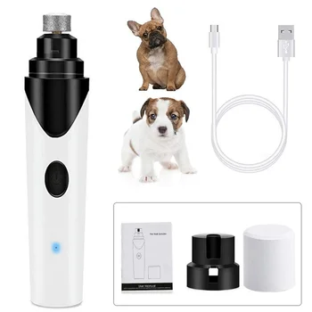 

USB Charging Dog Nail Grinders Rechargeable Pet Nail Clippers Quiet Electric Dog Cat Paws Nail Grooming Trimmer Tools