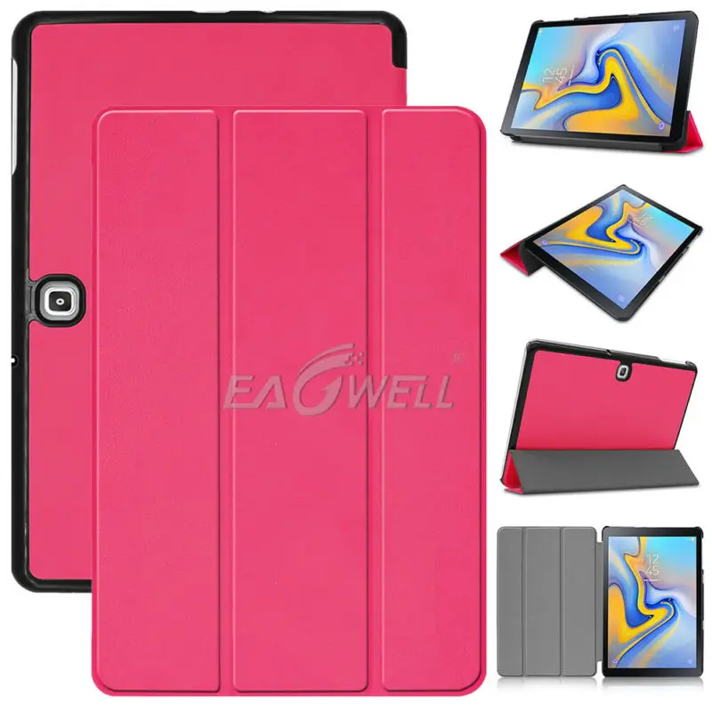 Rose Red Трехслойный чехол-подставка из искусственной кожи для Samsung Galaxy Tab Advanced 2 10," SM-T583 чехол противоударный ультратонкий планшет - Цвет: Rose Red