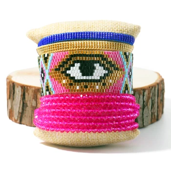 

Rttooas Bohemian Bracelets Set For Women Turkish Evil Eye Bracelet Fashion Tassel Jewelry Pulsera Mujer 2020 New Arrival