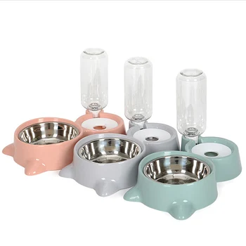 

2020 Automatic Pet Feeder Water Dispenser Cat Dog Drinking Bowl Dogs Feeder Dish Cat Feeding Watering Supplies