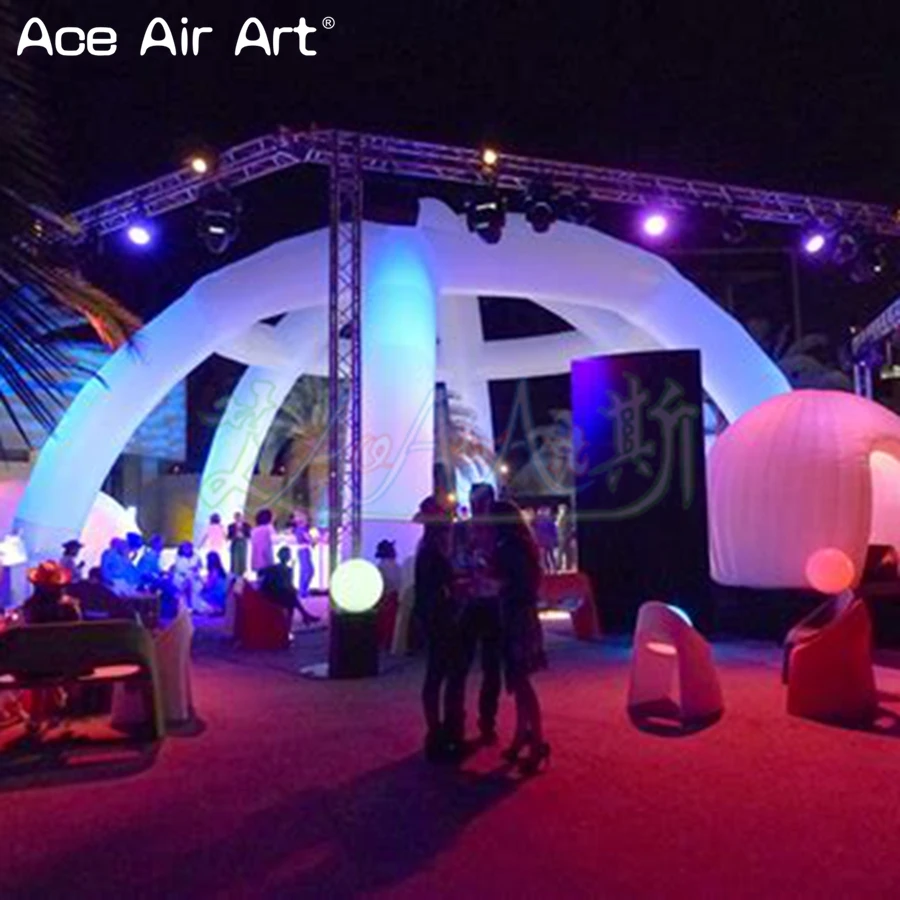 Cheap-Beautiful-lighting-Inflatable-party-LED-spider-dome-tent-For-Decoration