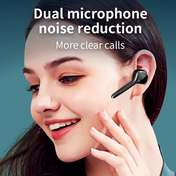 

YMY P3 Bluetooth Earphone Stereo Earbud Headset with Dual Micphone Noise Reduction Wireless Earbuds with Charging Case