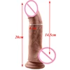 Mlsice 20cm Double Realistic Artificial Penis Dick Soft Silicone Dildo Suction Cup Male Woman Masturbator Adult Sex Toys Dildos 1