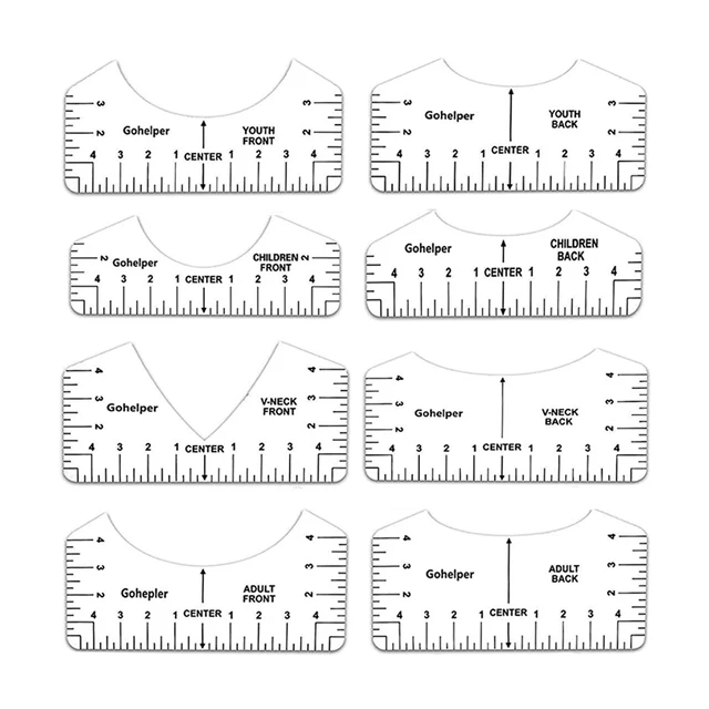8Pcs T-shirt Guide Ruler V Neck Alignment Tool Tee Designing Guide Tool Precise Scale Home Clothes Measuring - AliExpress 8pcs-t-shirt-guide-ruler-v-neck-alignment-tool-tee-designing-guide-tool-precise-scale-home-clothes-measuring-aliexpress