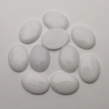 

Natural Stone 10-50pcs White marble cabochon 30x40 25x18 13x18 10x14 mm Bead for jewelry making no hole accessories wholesale