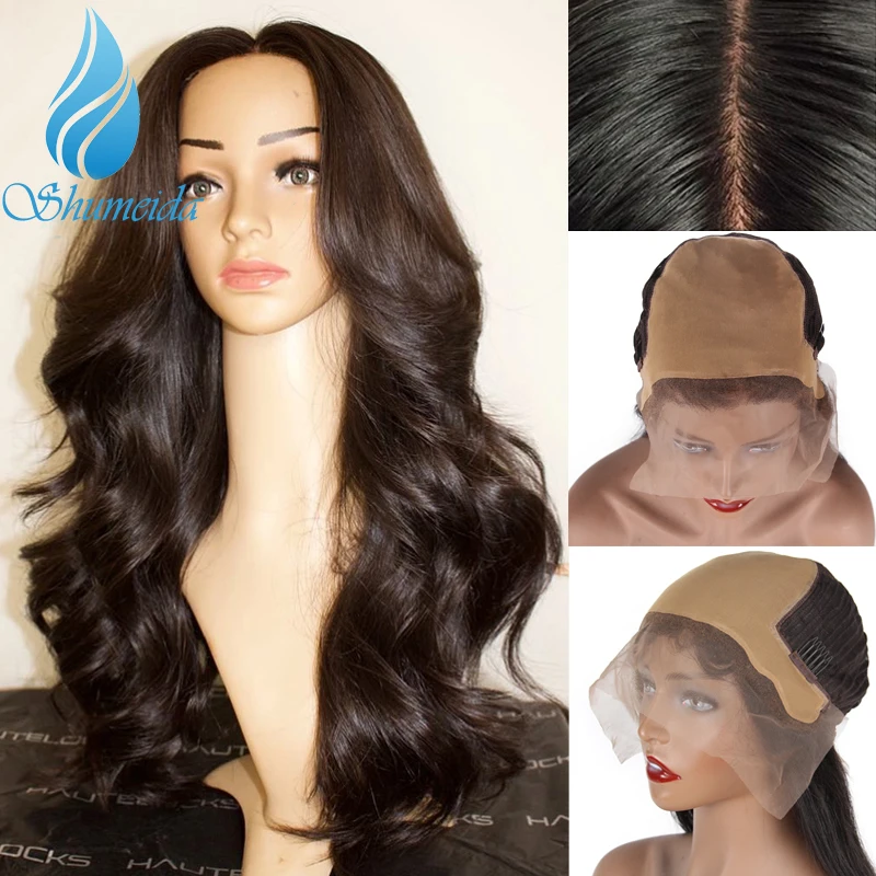

SHD 13x6 Fake Scalp Lace Front Wig Human Hair Wigs Natural Color Indian Remy Hair Body Wave Lace Front Wig For Black Women
