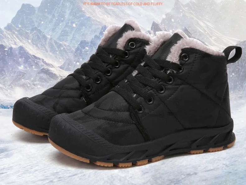 Водонепроницаемые хлопковые высококачественные Нескользящие Зимние теплые детские кроссовки для мальчиков прогулочная обувь ботинки для девочек спортивная обувь для улицы детей
