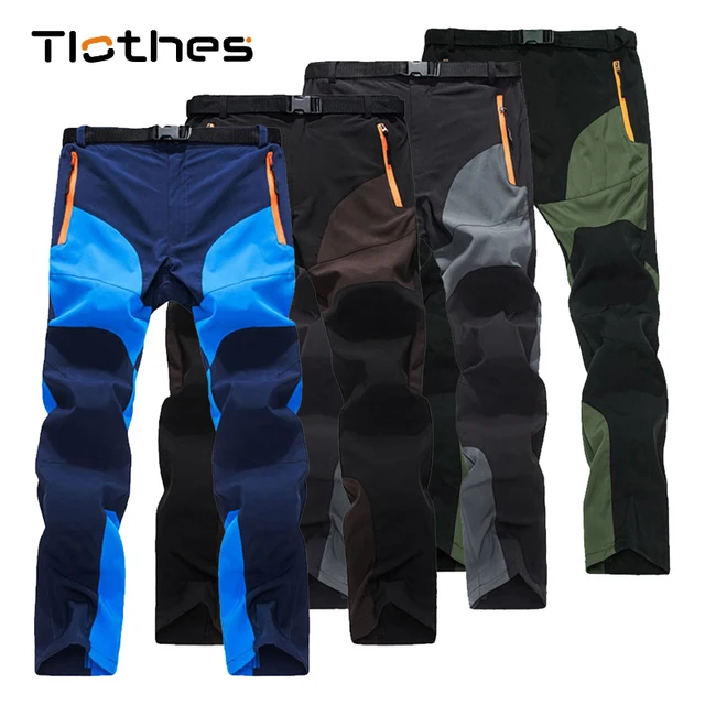 Summer Fishing Pants Men Breathable Stretch Waterproof Softshell Hiking Pants Outdoors Thin Trekking Pants Men Sports Trousers 1