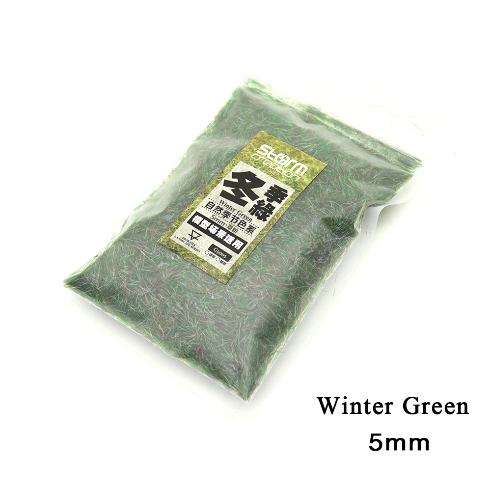 2pcs 5mm Static Grass Tuft Model Flocking Nylon Lawn Powder Miniature Scene Railway Layout Landscape DIY Terrain Materials 10