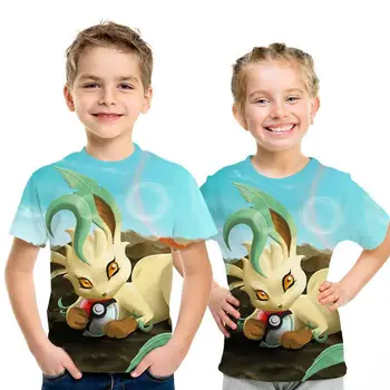 

3D Movie Detective Pokemon Pikachu T-shirt Boys and Girls T-Shirt New Children's T-shirt Anime Cartoon Clothes Cute Clothing
