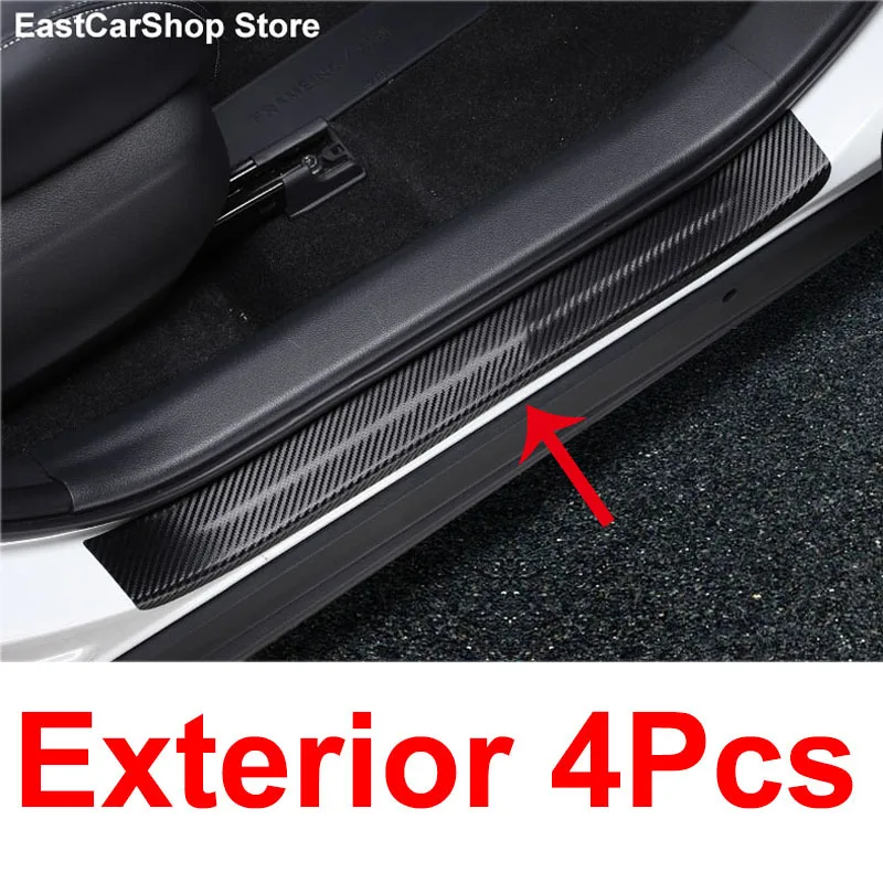 Car Door Threshold Protective PU Leather Sticker Accessories Door Sill Welcome Pedal Cover for Toyota RAV-4 RAV4 2021 2020 2019