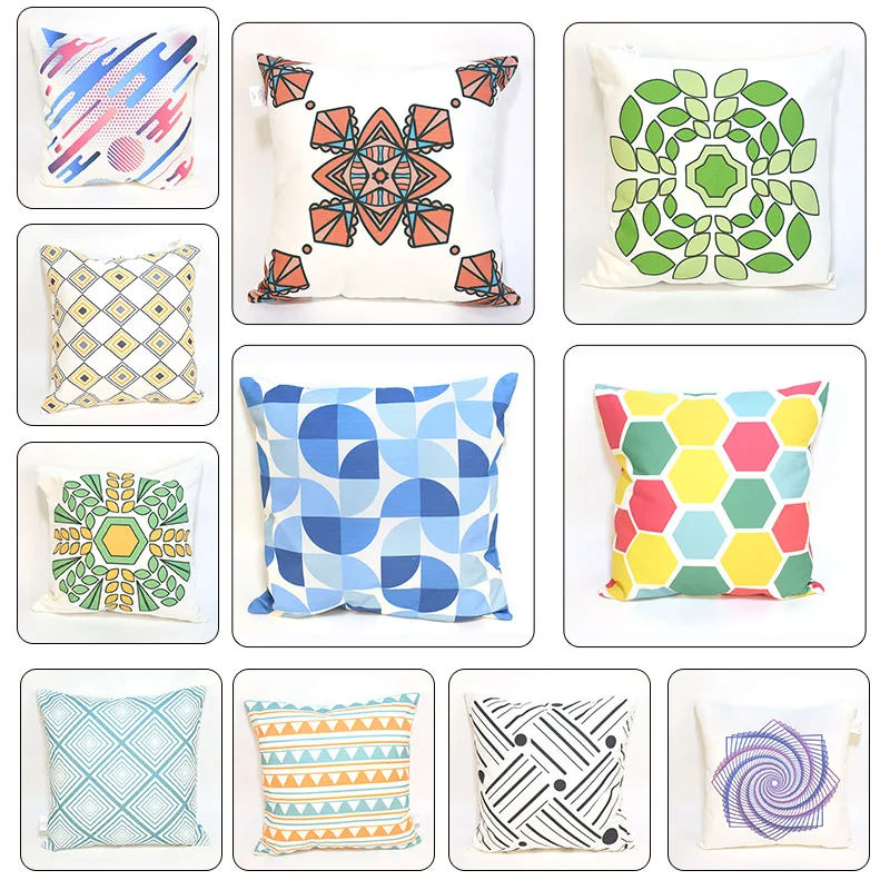 

Multi Color Cushion Cover Geometric Pattern Cushion Cover Simple Sofa Bed Home Decoration Pillow Cover 45 * 45cm