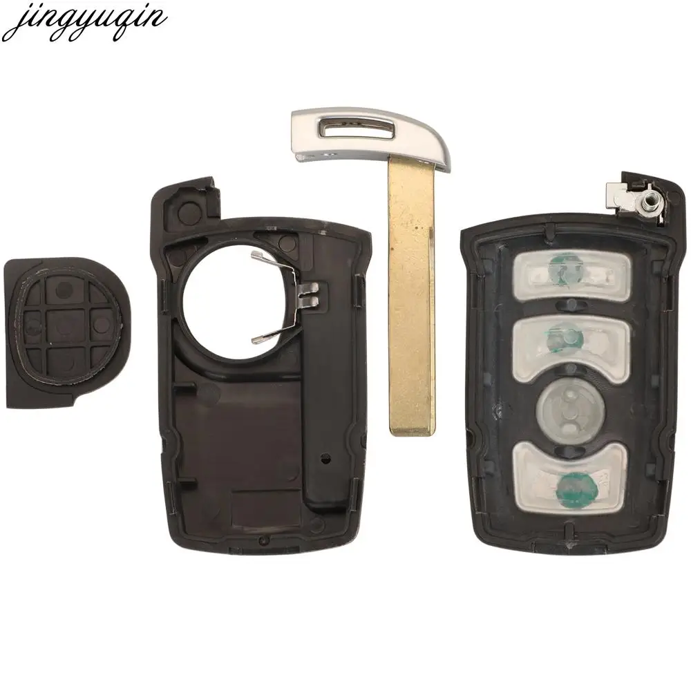 Jingyuqin Remote Car Key Case Shell For BMW 7 Series E65 E66 E67 E68 745i 745Li 750i 2002-2008 3 Buttons Smart Keychain Fob key case car key shell car remote key car key key shell
