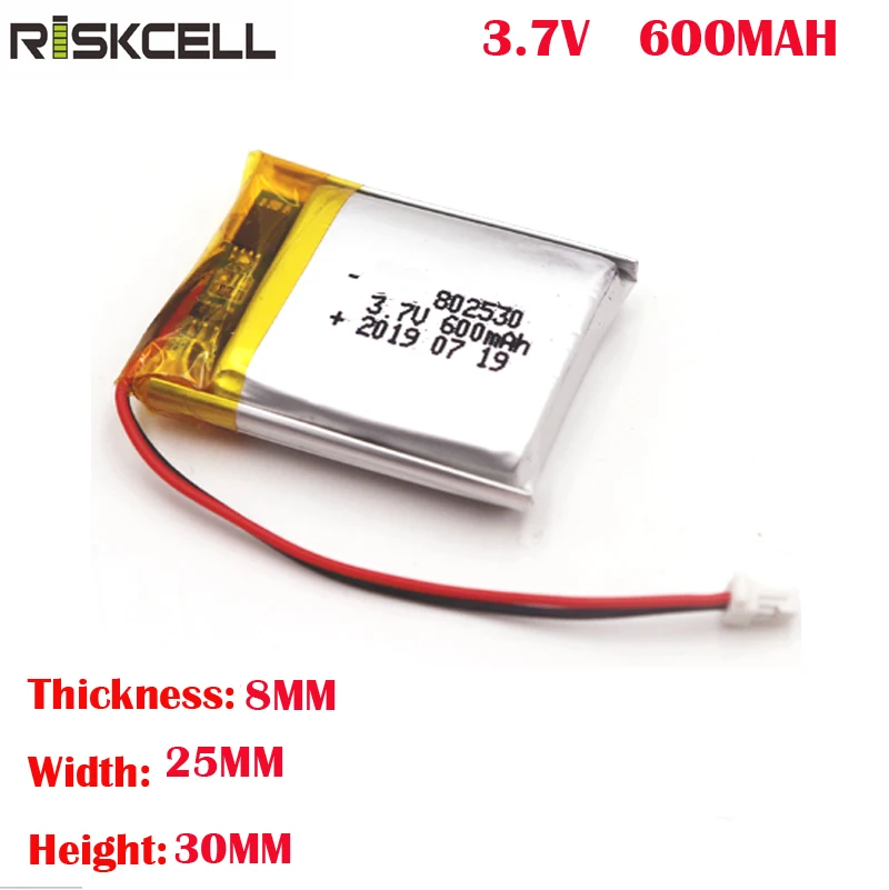 Перезаряжаемый 600mah 802530 3,7 v литий-полимерный аккумулятор для планшетных ПК