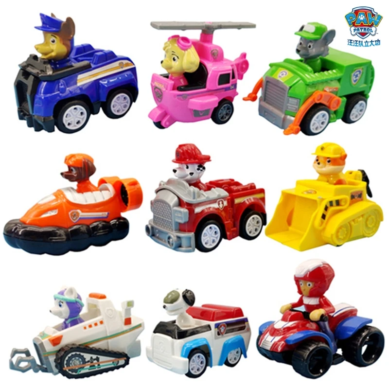 

9 Pcs Paw Patrol Dogs Rescue Set Puppy Patrol Toys Cars Patrulla Canina Skye chase Anime Action Figures Model Car Toy Xmas Gift