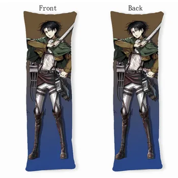 

Anime Dakimakura Body Pillow Case Cover Attack on Titan Levi Ackerman 150x50cm cool boyfriend hug pillowcases