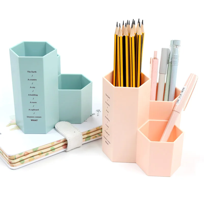 

Nordic Style Diamond 3 Grid Pen Holder Makeup Brush Bucket Desk Organizers Stand Multi Use Vens HomeOffice Decor Supplies Europe