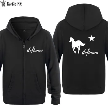 

Zipper Hoodies Men Deftones White Pony Print Mens Hoodie Hip Hop Fleece Long Sleeve Music Rock Man's Jacket Sweatshirt Tracksuit