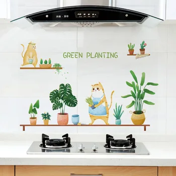 

Multifunctional Kitchen Wall Stickers Vinyl PVC Waterproof Removable Self Adhesive Oil Proof Sticker Cabinet Stove Wallpaper New