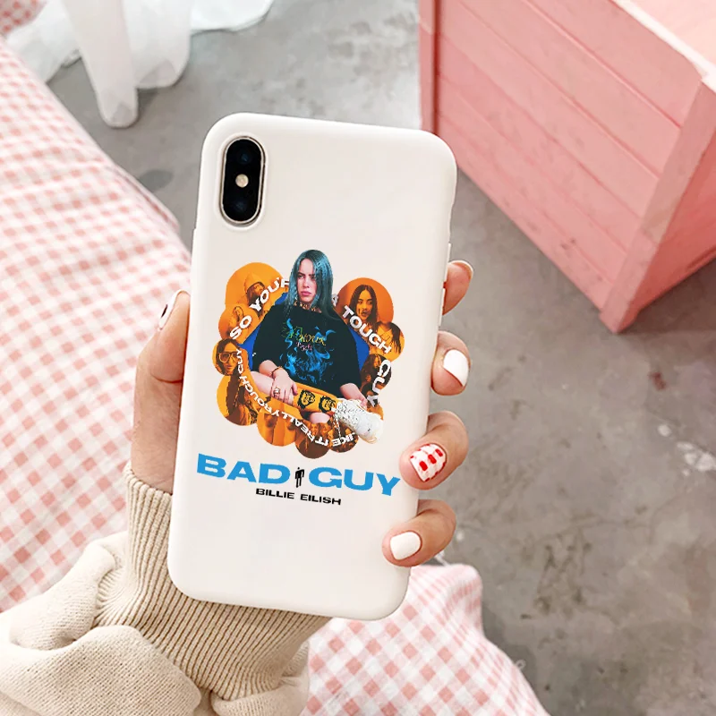 Billie eilish Мягкий силиконовый чехол для телефонов ярких цветов Чехол для iPhone X XR XS MAX 6 7 8 plus 6s для Apple лучший дизайн корпуса