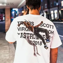 nueva camiseta de manga corta para hombre, con estampado de letras, SCOTT ASTROWORLD para el personal de TRAVIS, ropa de Hi