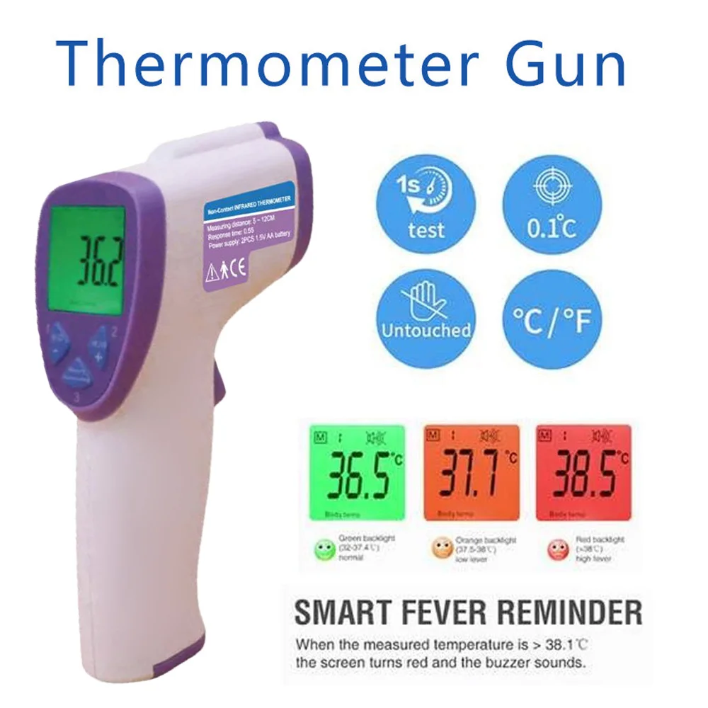 

Non-contact Infrared Human Body Thermometer LCD Digital Temperature Tester High Quality Practical Wide Range Of Application