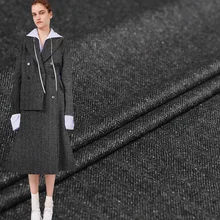 Красный малиновый черный горошек в елочку пряжа окрашенная шерстяная ткань шерстяные материалы женские костюмы куртка швейная ткань