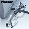 YOOSKE-lunettes de lecture Business pour hommes, lunettes optiques, pour lecteurs, presbytes, en acier inoxydable, + 1.0 1.5 2.0 3 2.5 3.5 4.0 ► Photo 1/6