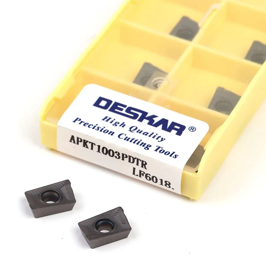 

10pcs APKT1003PDTR LF6018 CNC lathe tool Cemented carbide milling blade finishing Milling cutter tool Processing stainless steel