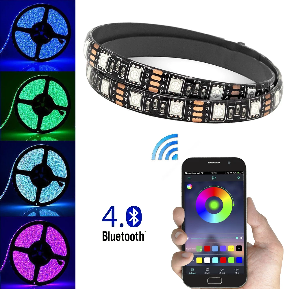 

1/2/3/4m LED Strip Light USB Power Bluetooth 5050 LED Light Strip TV Backlight Flexible Light Tape Color Changing APP Control
