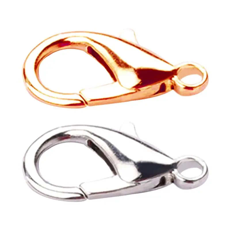 

30Pcs Curved Lobster Claw Clasps Hook Necklace Buckle DIY Bracelet Connectors High Quality