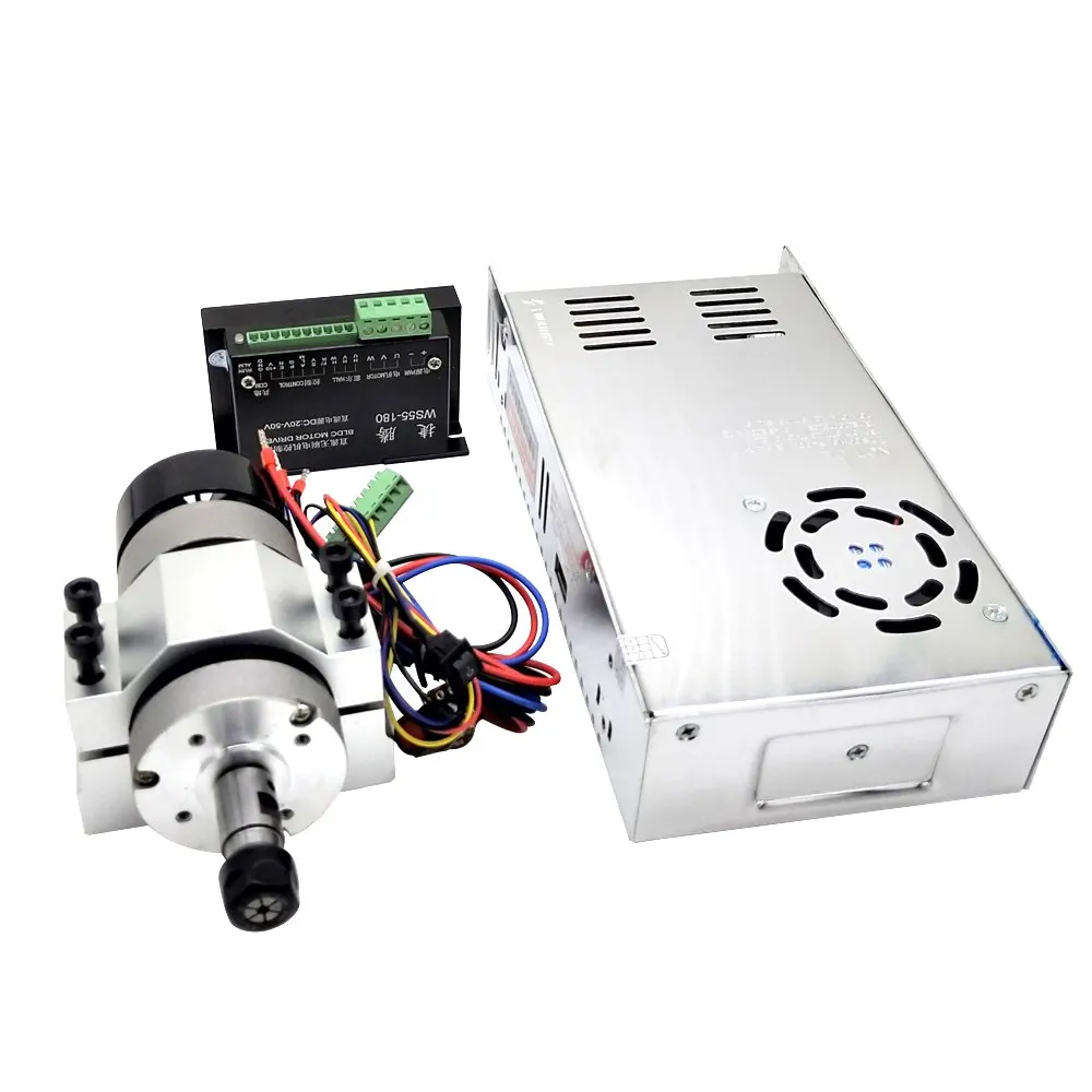 

400W 12000rpm Chuck CNC Brushless Spindle Motor with Driver Speed Controller and Clamp DIY Engraving Machine Accessories Set