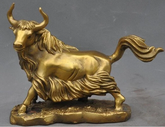 921+++8&quot Lucky Chinese Fengshui brass Copper Zodiac Animal Sheep Goats Statue Figurine | Дом и сад