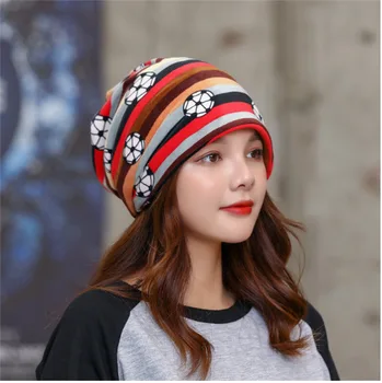 

Women Winter Hat Knitted Beanie Hat Cashmere Knitted Hats for Women Cap Winter Autumn Rabbit Fur Ladies Solid Beanies Bonnet
