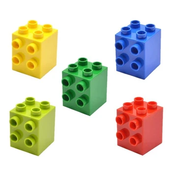 

Big Size Building Blocks Toy for Children Sided Figures Bricks 2x2 Dot Educational Creative Toys for Children Birthday Gift 8pcs