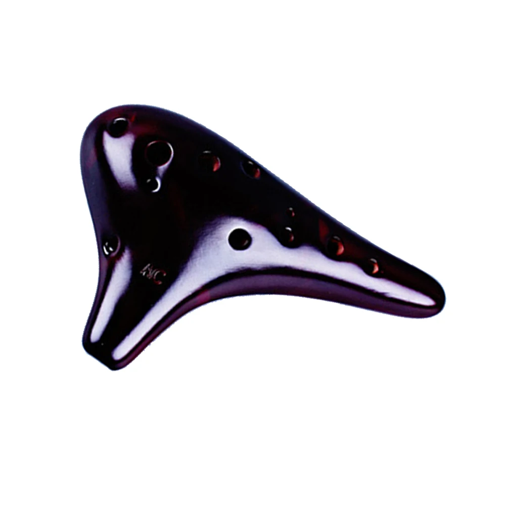 12 Holes Smoked Burn For Beginner Porcelain Gifts Professional Ceramic Ocarina Flute Rhythm Alto C Musical Instrument Hobbies - Цвет: 2