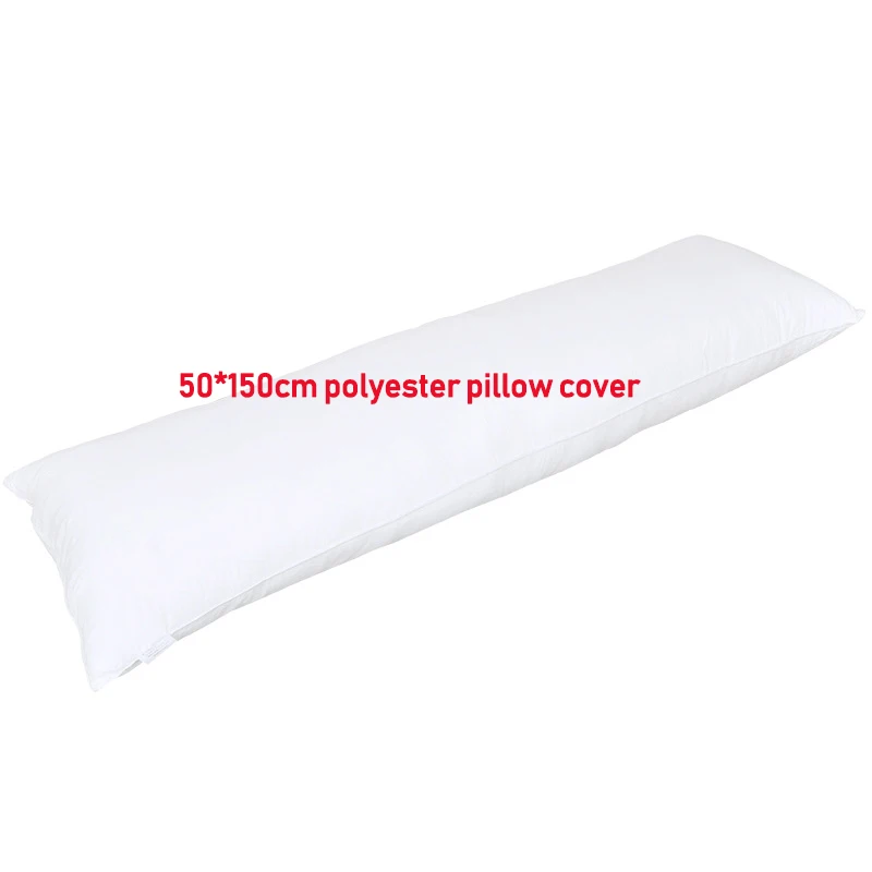 150*50cm Couple White Pillowcase Polyester Pillow Cover with Zipper Body Pillowcase Dakimakura