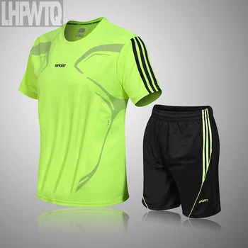 

Men's Casual Tracksuit T-Shirts and Shorts Running Jogging Athletic Sports Suit Set 2 Peice Workout Quick Dry T Shirt for Men