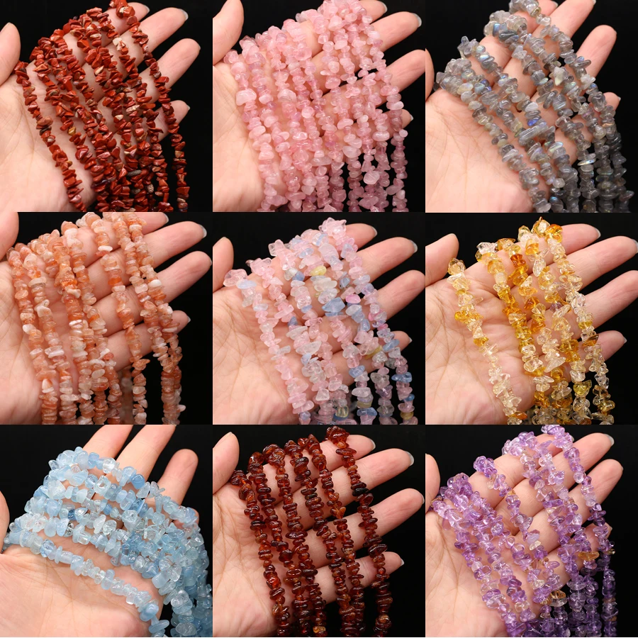 

Natural Stone Beads Irregular Small Chip Stone Charms Crystal Agates For Jewelry Making Necklace Bracelet Gift Accessories