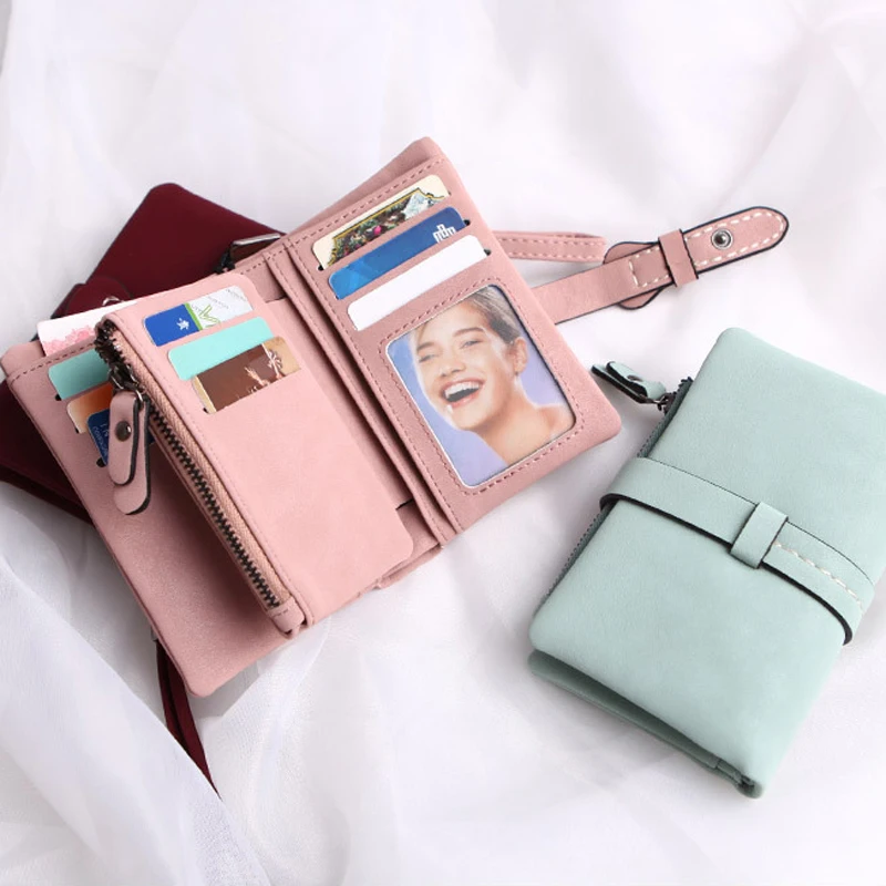 

New Women PU Leather Wallets Woman Short Hasp Purses Coin Card Holders Big Capacity High Quality Money Bag Clutch Dropshipping