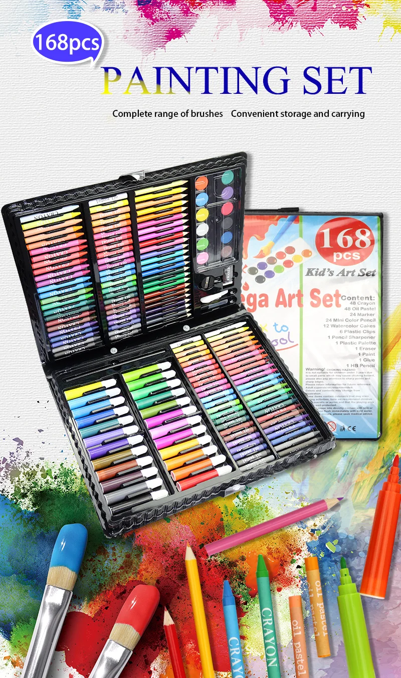 Drawing Painting Kits Children  168pcs/set Painting Drawing - 168pcs/set  Painting - Aliexpress