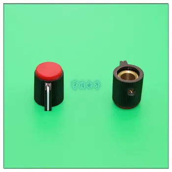 

10 Piece KNP-13-6.0 potentiometer bakelite plastic copper core two-color knob rotary switch panel adjustment cap round shaft 6mm