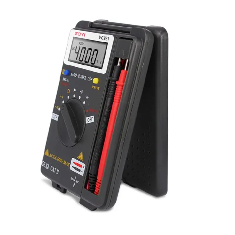 VC921 Цифровой мультиметр Емкость AC/DC Транзистор тестер напряжения зонд