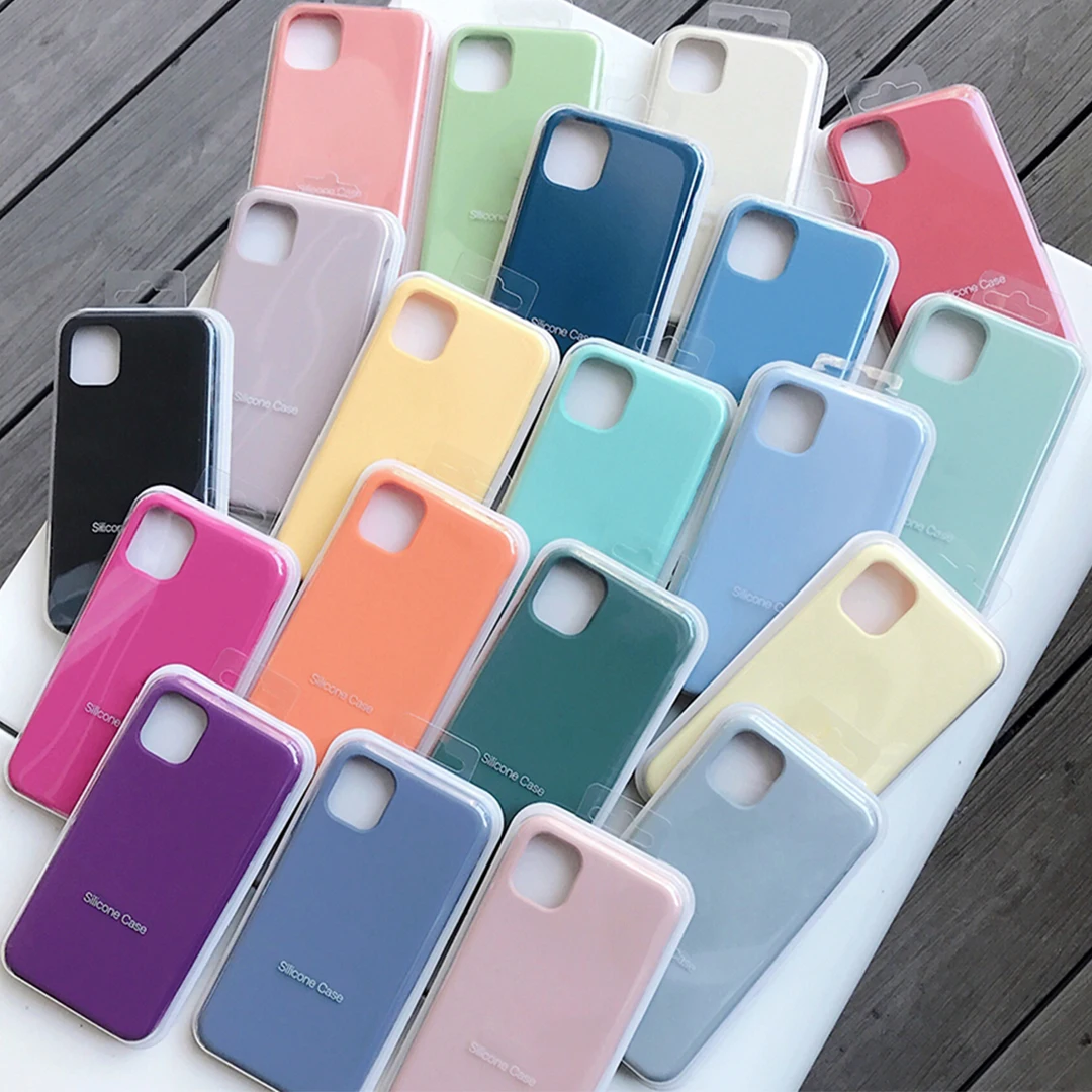 Официальный оригинальный силиконовый чехол для iPhone 12 Pro Max 7 8 Plus XR X XS чехлы 11 MAX 6S SE